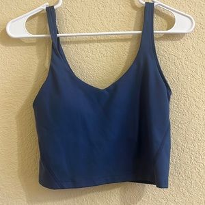 medium blue padded tank top from hollister!